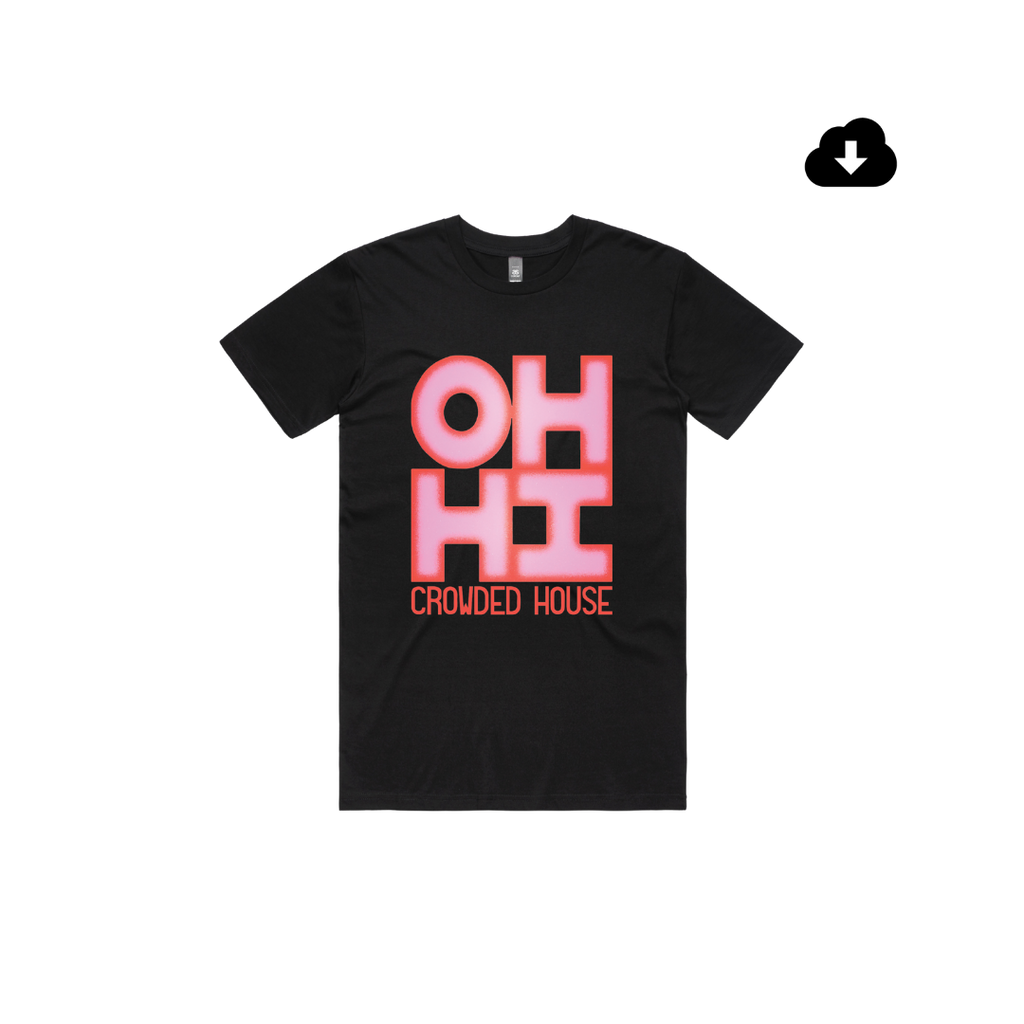 Crowded House / Oh Hi Tee + Digital Download - Merch Jungle - Official Crowded House band t-shirts and band merch.