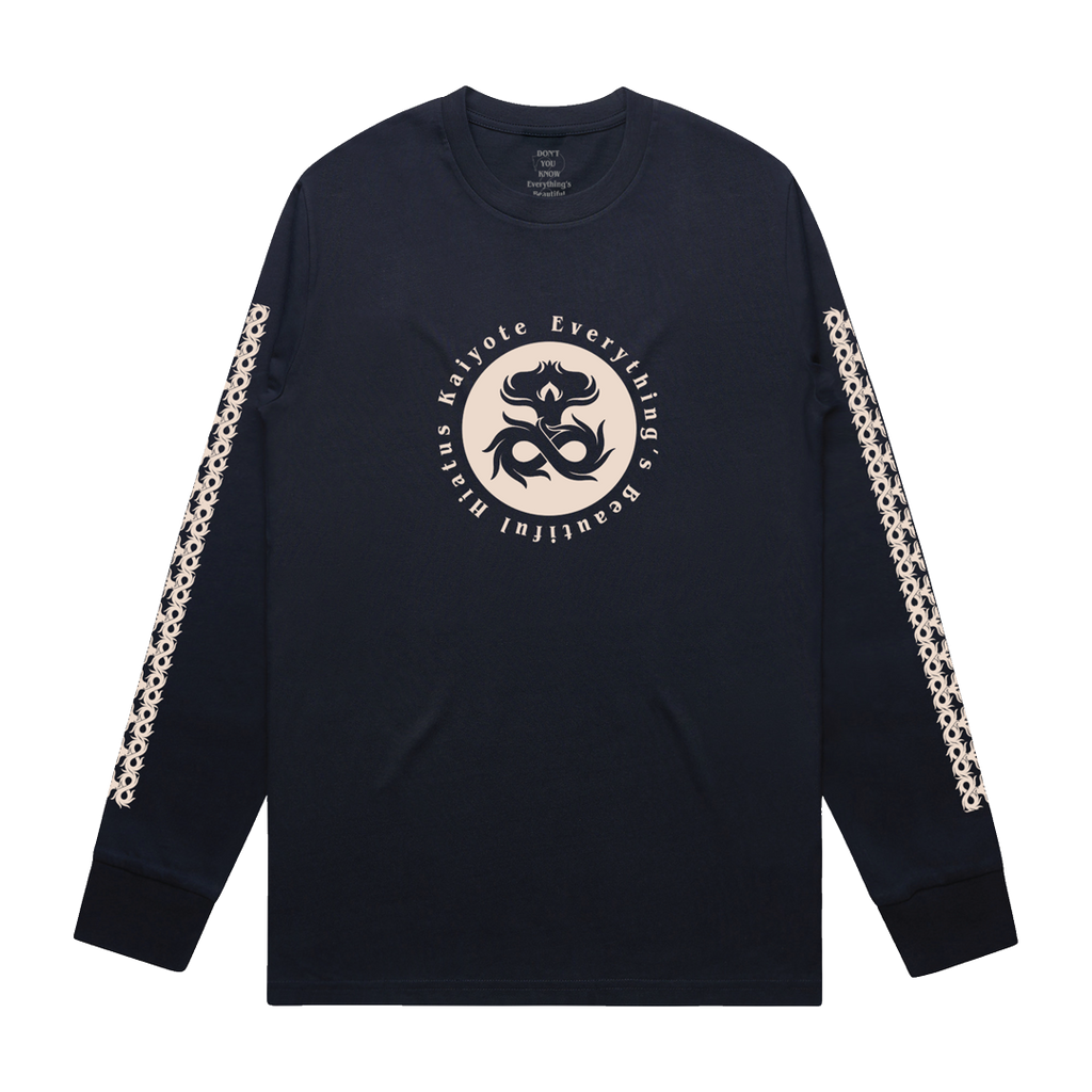 Hiatus Kaiyote / Everything's Beautiful Longsleeve (Navy) - Merch Jungle - Official Hiatus Kaiyote band t-shirts and band merch.
