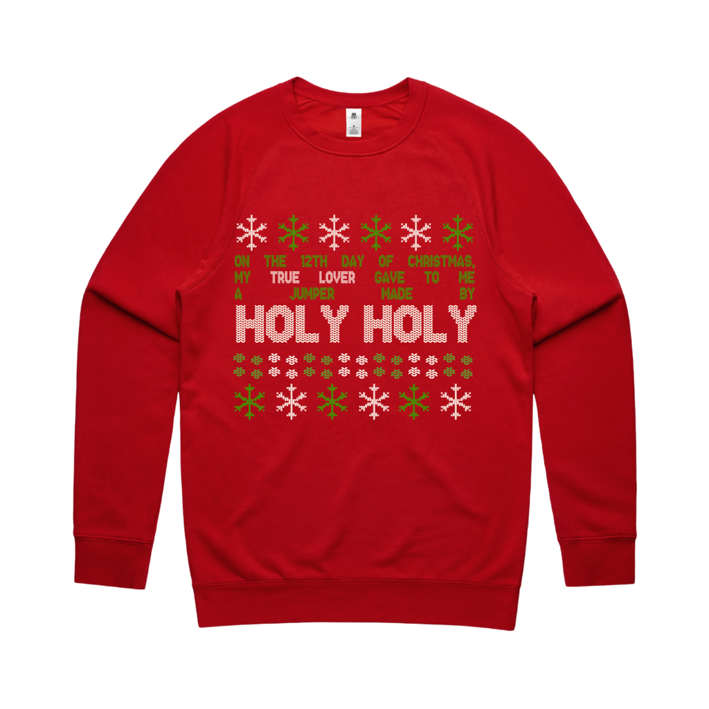 12th Day of Christmas Red Sweater, Holy Holy official vinyl and merchandise