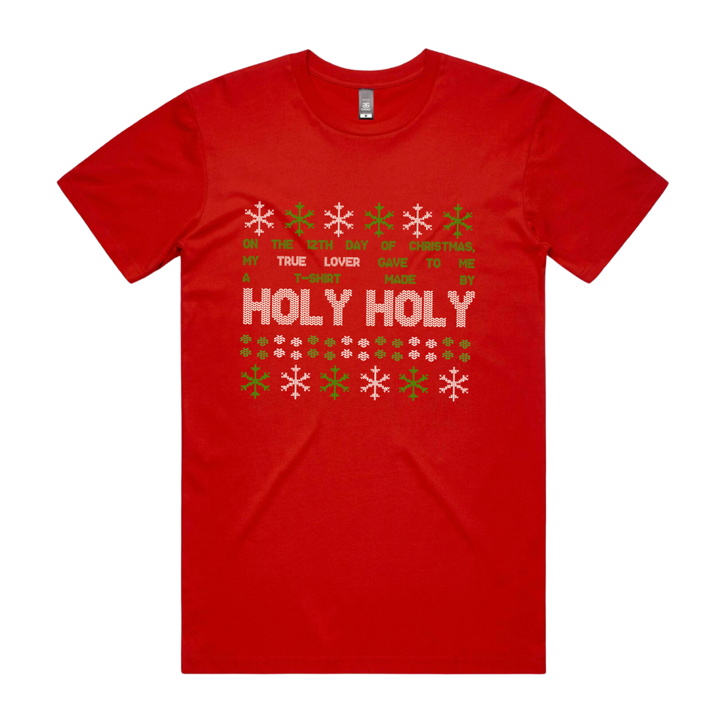 12th Day Of Christmas Red Tee *PRE-ORDER* - Merch Jungle - Official Holy Holy band t-shirts and band merch.