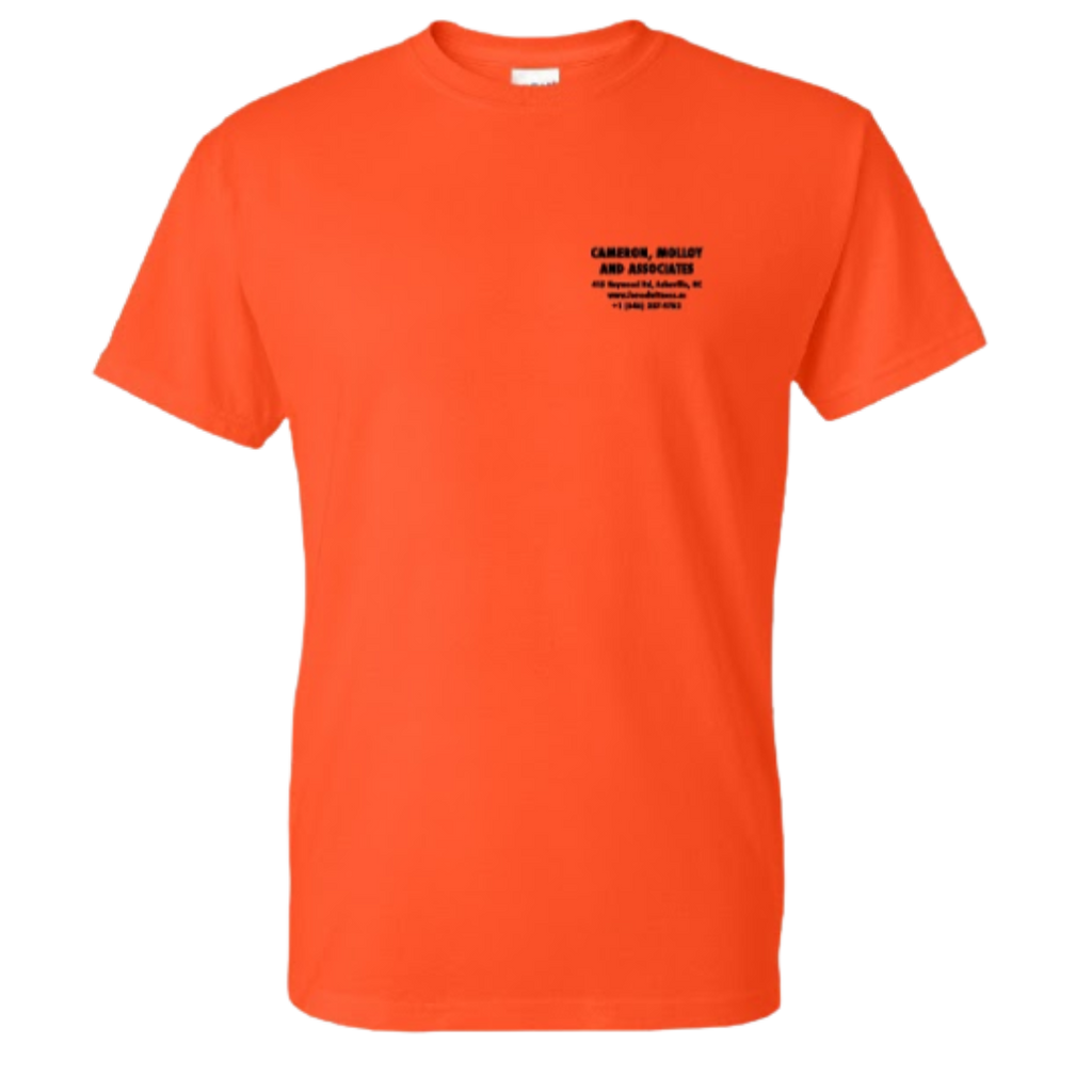 Construction tee - Orange - Merch Jungle - Official Alex Cameron band merchandise.