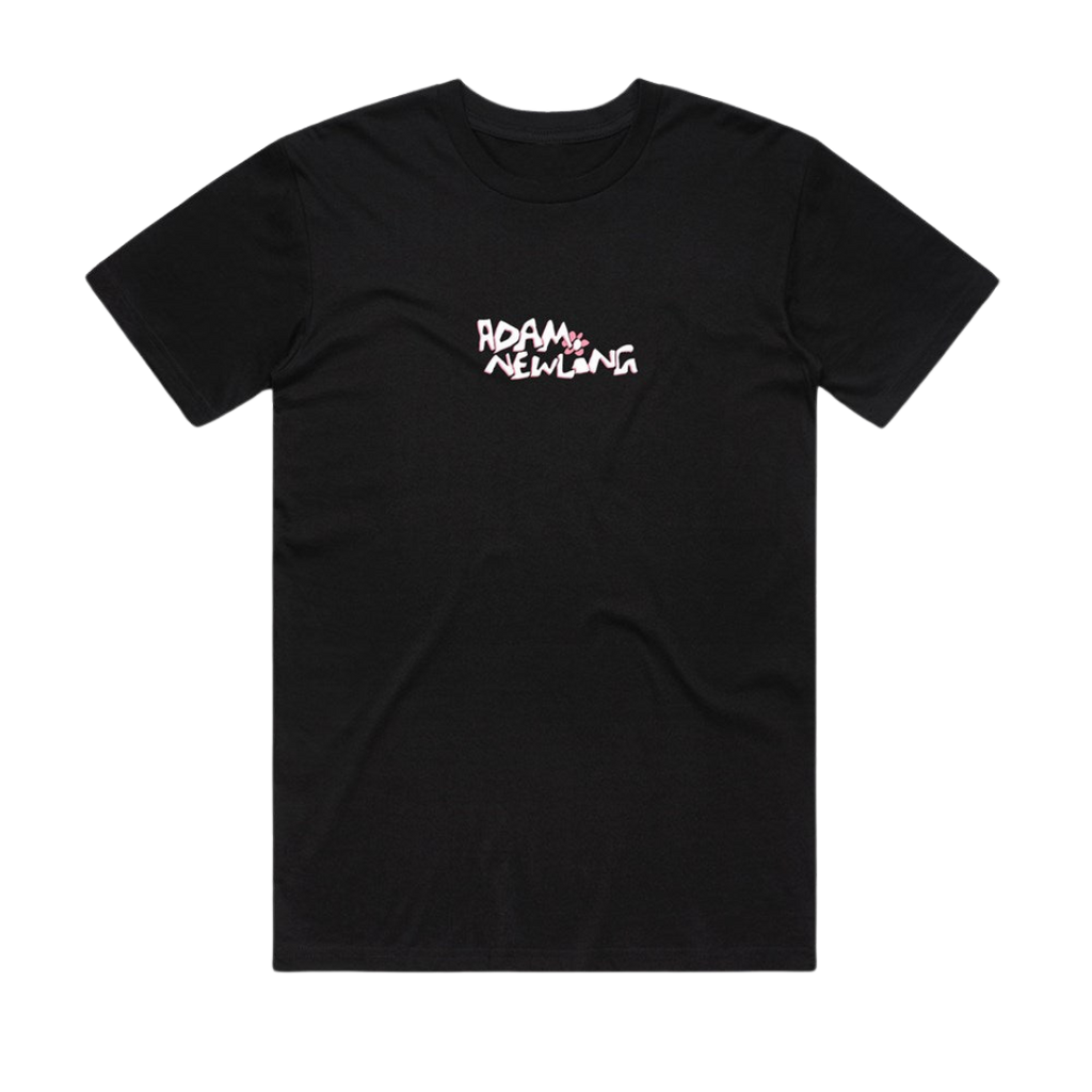 Adam Newling / Flower Logo Tee (Pink/Black) - Merch Jungle - Official Adam Newling band t-shirts and band merch.