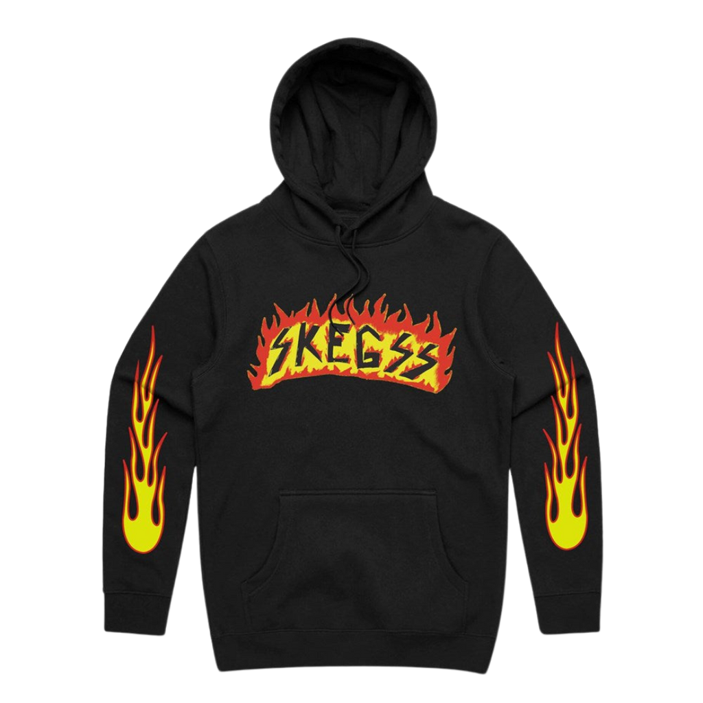 Skegss - Black Flame Hoodie Space Mirror Merch