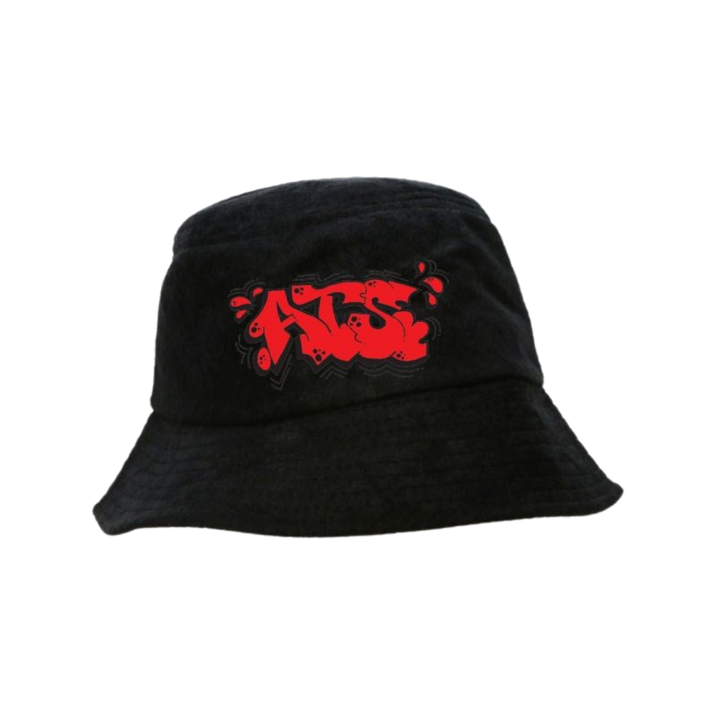 Ain't that Swell - Black Terry Towel Bucket Hat Space Mirror Merch