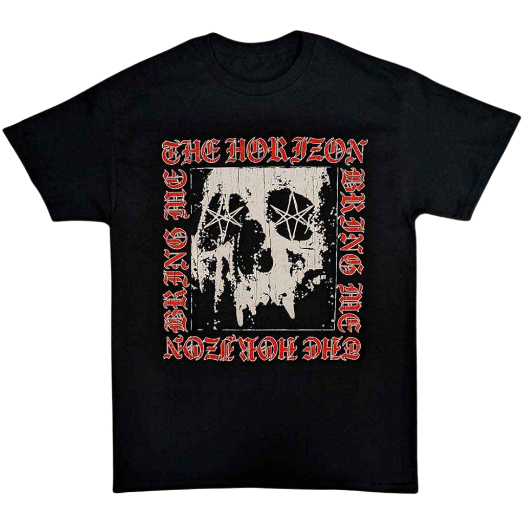 Bring Me The Horizon / Metal Logo Skull Tee - Merch Jungle - Official Bring Me The Horizon band t-shirts and band merch.