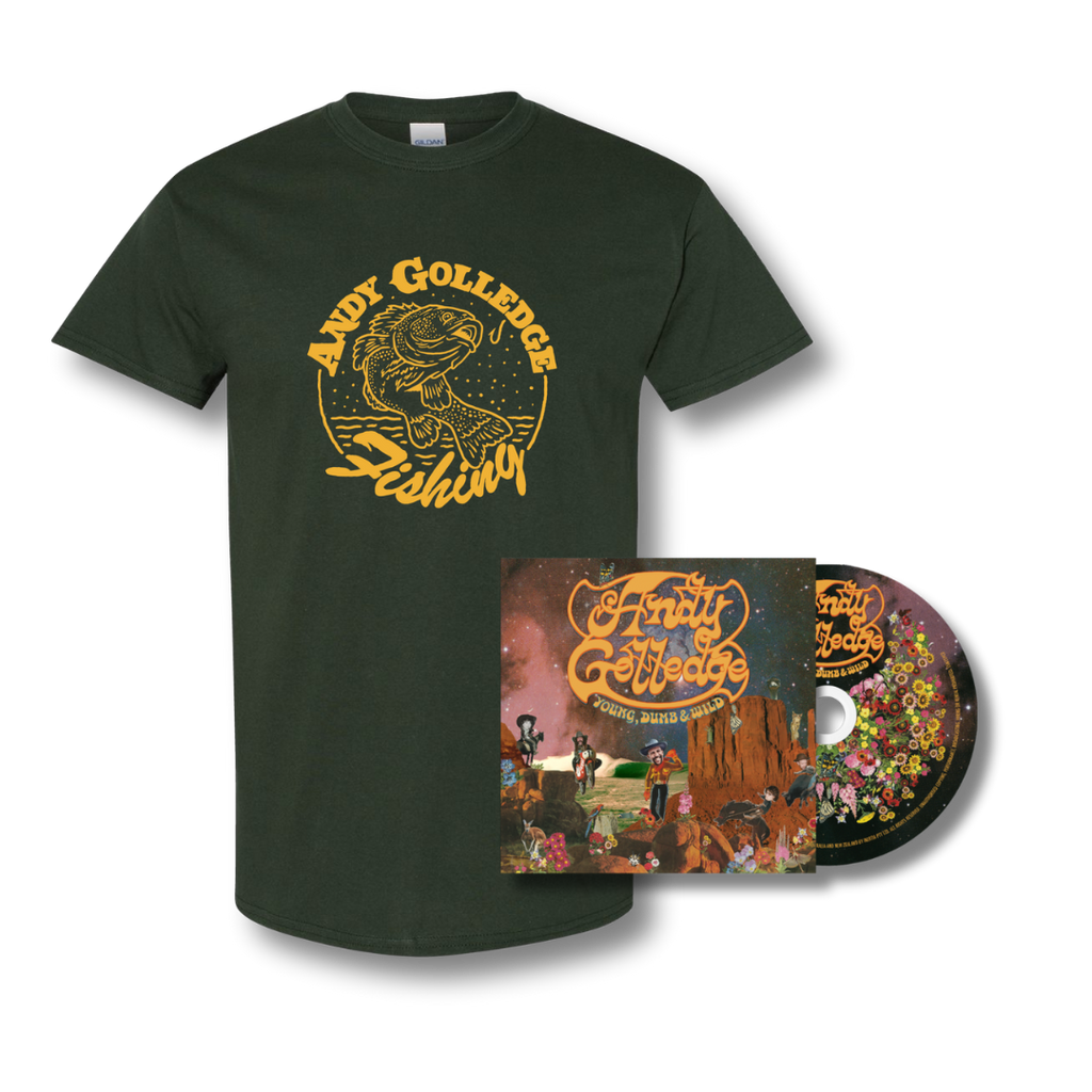 Andy Golledge / Young, Dumb & Wild CD Exclusive Pre-order Bundle - Merch Jungle - Official Andy Golledge band t-shirts and band merch.