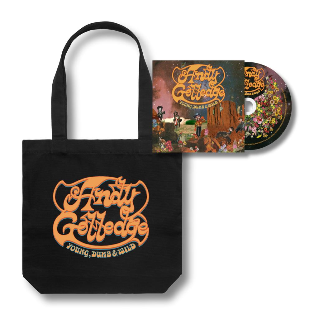 Andy Golledge / Young, Dumb & Wild CD + Tote Bag Bundle - Merch Jungle - Official Andy Golledge band t-shirts and band merch.