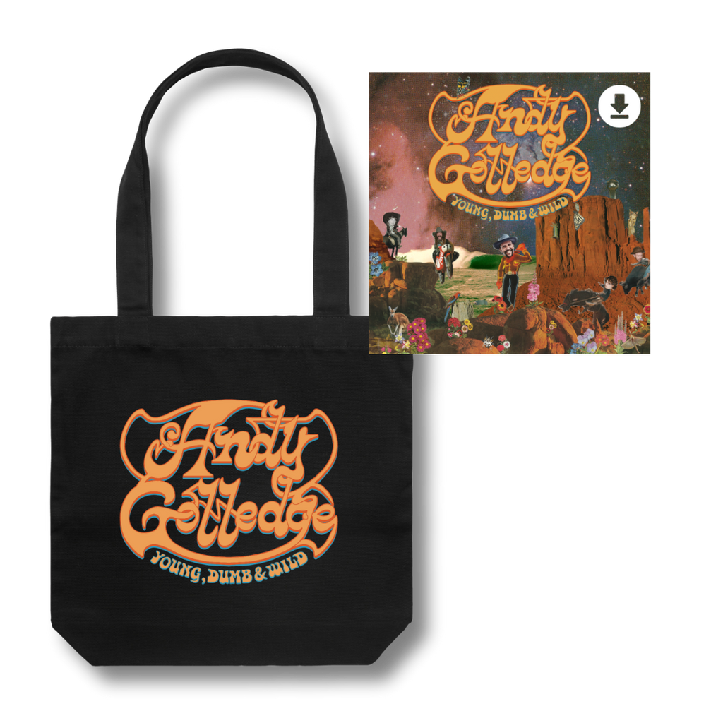 Andy Golledge / Young, Dumb & Wild Tote Bag Bundle - Merch Jungle - Official Andy Golledge band t-shirts and band merch.