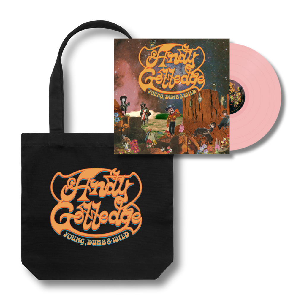 Andy Golledge / Young, Dumb & Wild Vinyl + Tote Bag Bundle - Merch Jungle - Official Andy Golledge band t-shirts and band merch.