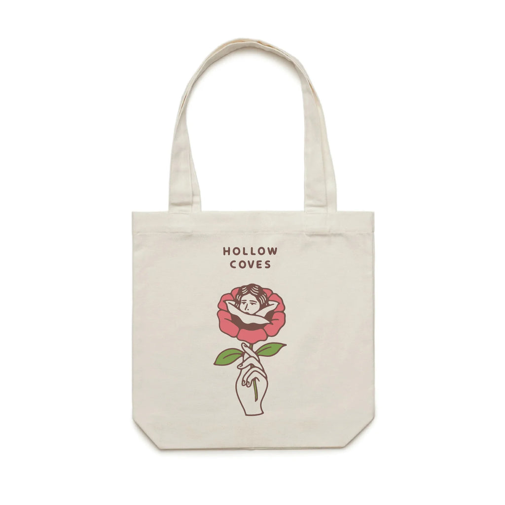 Hollow Coves / Flower Tote - Merch Jungle - Official Hollow Coves band t-shirts and band merch.