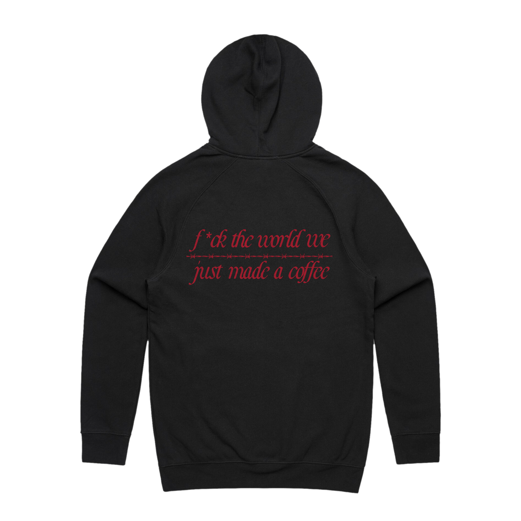 F*ck The World Hoodie (Black) - Merch Jungle - Official Slowly Slowly band t-shirts and band merch.
