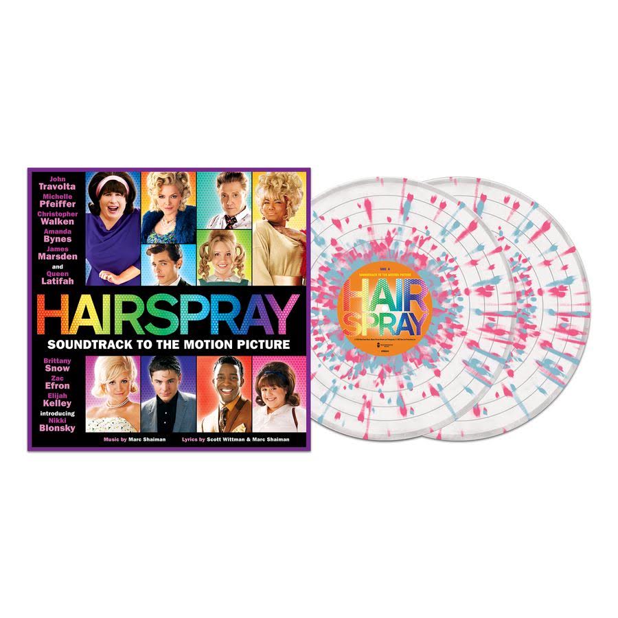 Various Artists / Hairspray (Original Soundtrack) (Blue & Pink Splatter 2LP Vinyl) - Merch Jungle - Official Various Artists music and merch