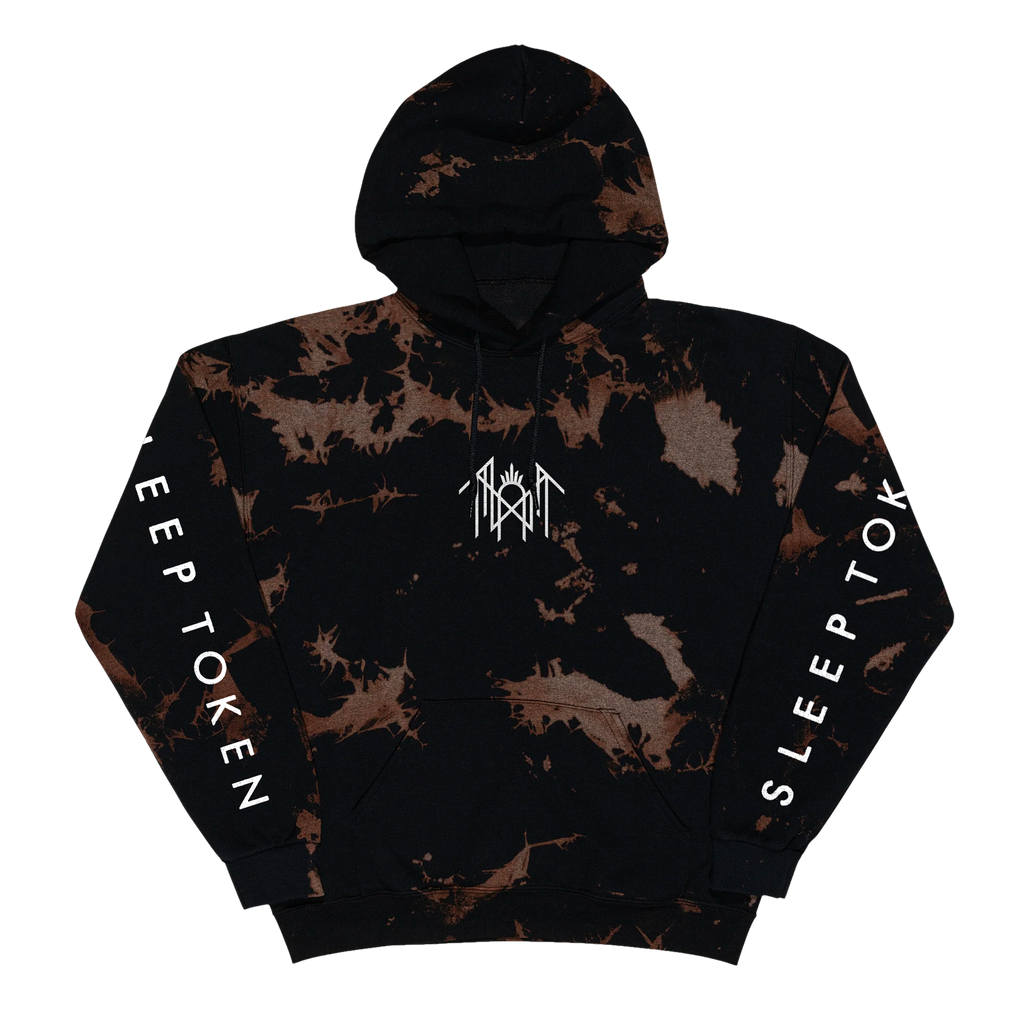 Sleep Token / Crown Bleach Dye Hood - Merch Jungle - Official Sleep Token band t-shirts and band merch.