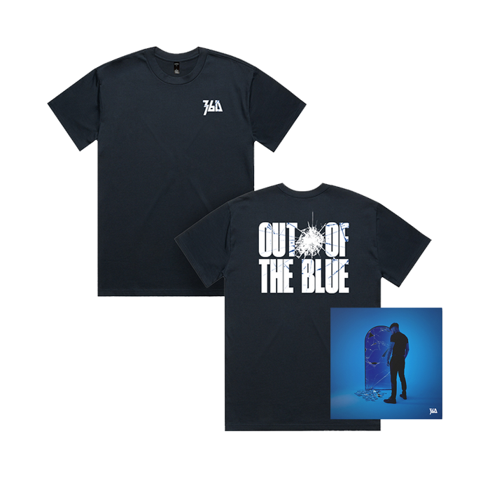 360 / Out Of The Blue Album Tee + Digital Download - Merch Jungle - Official 360 music and merch