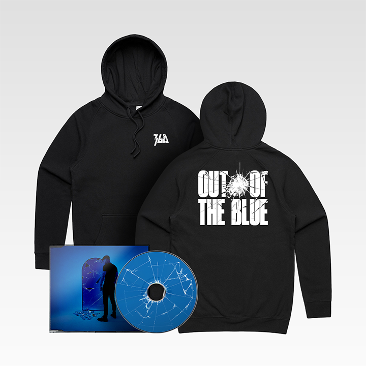 360 / Out Of The Blue CD + Black Hood - Merch Jungle - Official 360 music and merch