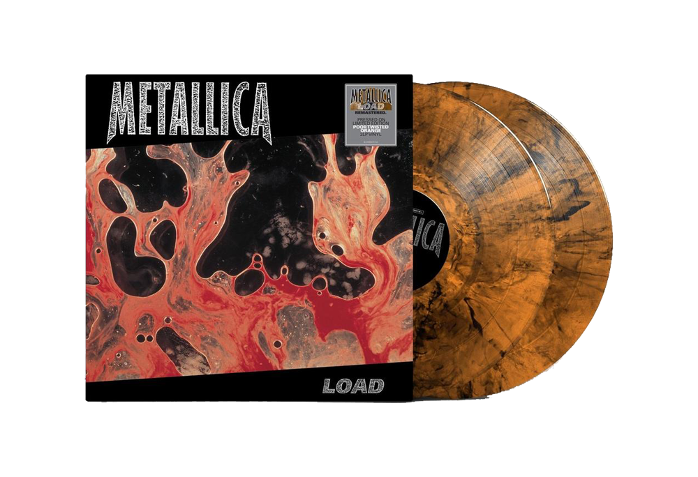 Metallica / Load 2025 Remaster (Orange and Black Splatter 2LP Vinyl) - Merch Jungle - Official Metallica music and merch