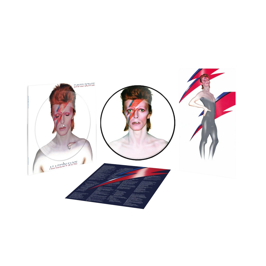 Aladdin Sane Limited Edition Picture Disk Vinyl, official David Bowie merchandise and vinyl Australia