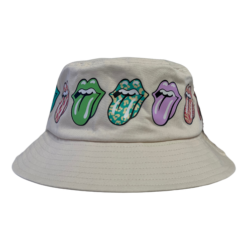 The Rolling Stones Cream Bucket Hat - Merch Jungle - Official Rolling Stones band t-shirts and band merch.