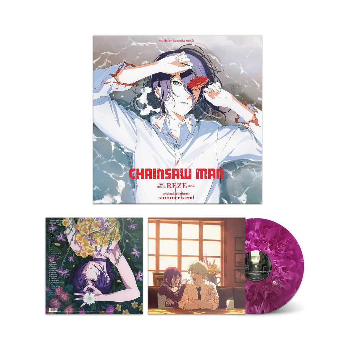 Kensuke Ushio / Chainsaw Man The Movie: Reze Arc (Grape Vinyl) - Merch Jungle - Official SOUNDTRACK music and merch