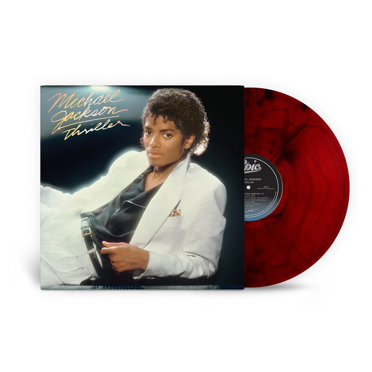 Michael Jackson / Thriller (Red & Black Marble Vinyl) - Merch Jungle - Official Michael Jackson music and merch