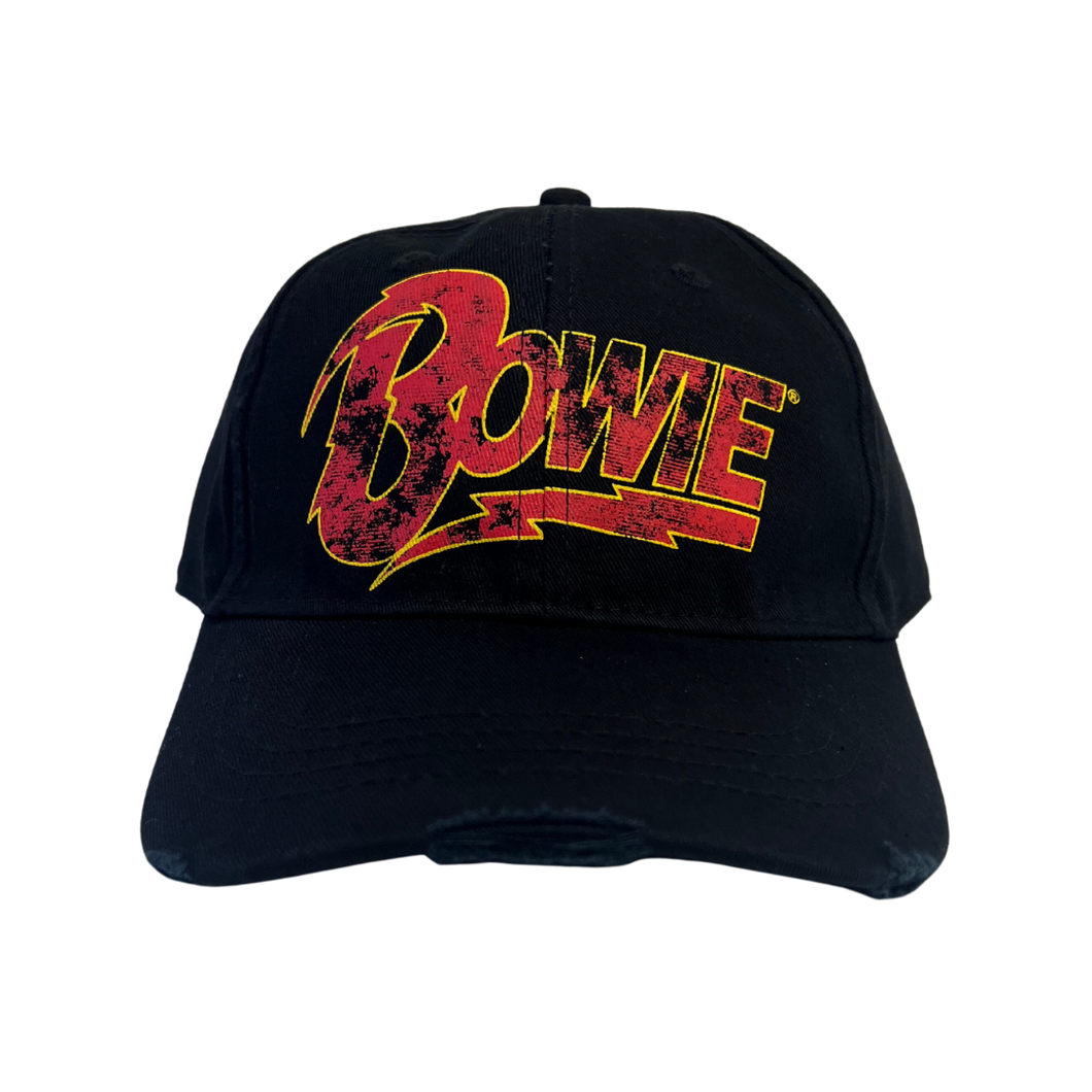 Bowie Distressed Cap - Merch Jungle - Official David Bowie band t-shirts and band merch.