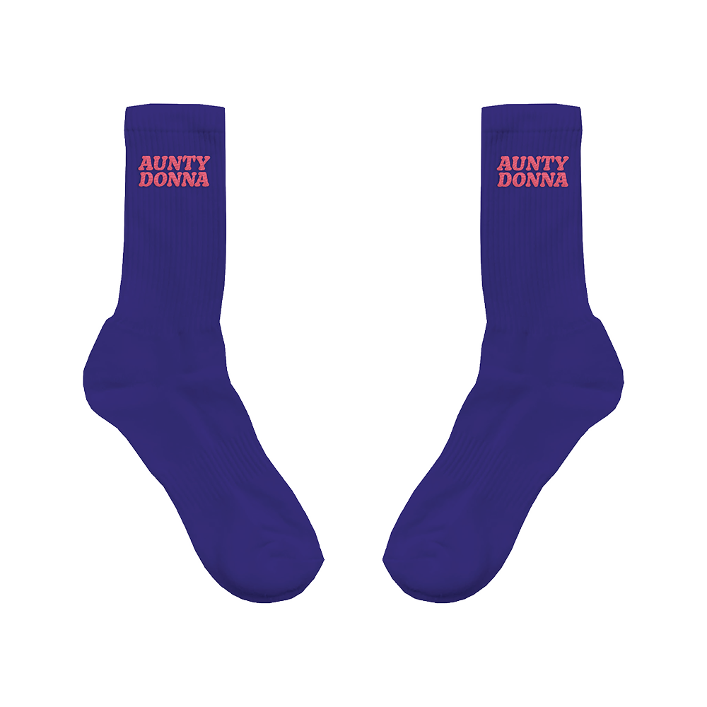 Aunty Donna / Custom Socks (Blue) - Merch Jungle - Official Aunty Donna music and merch