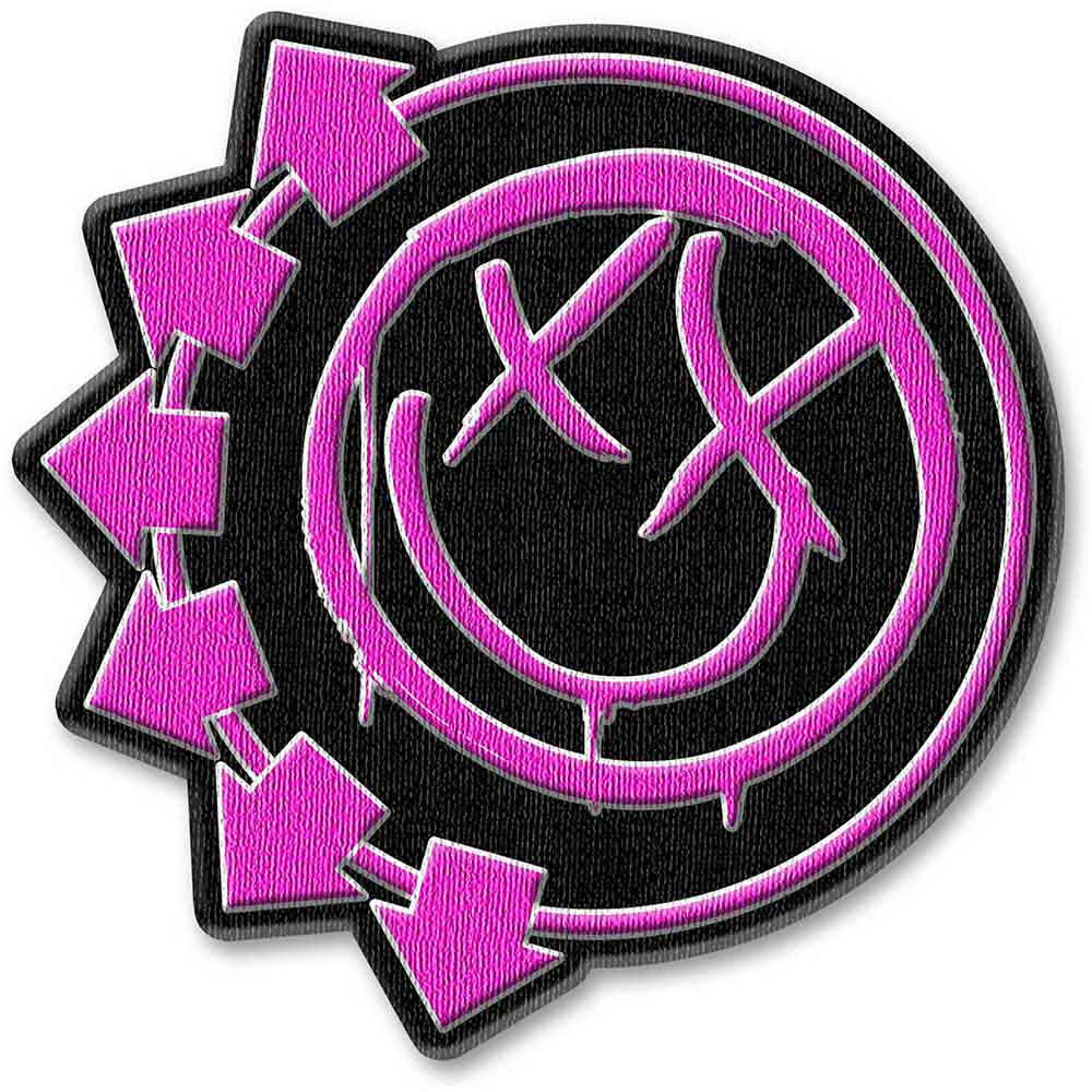 Blink-182 / Pink Neon Six Arrows Smile Standard Patch - Merch Jungle - Official Blink-182 music and merch