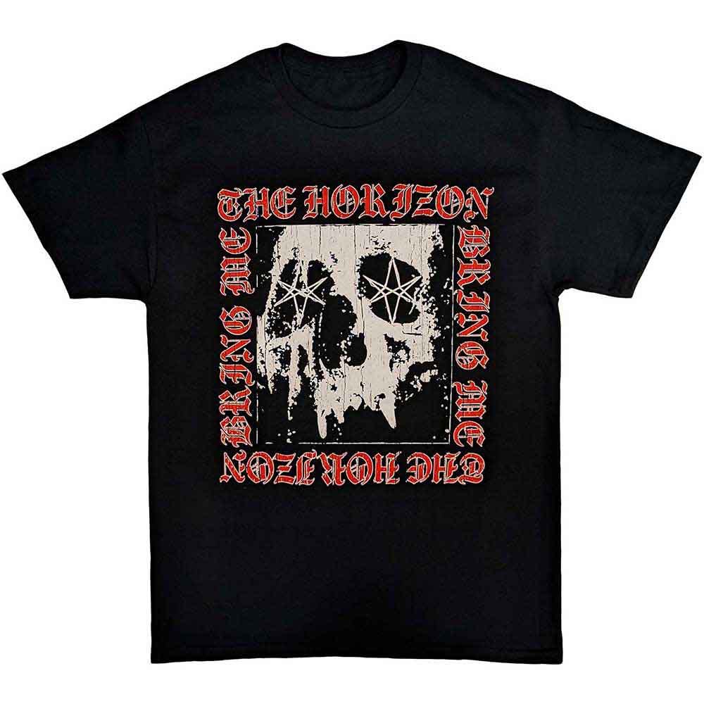 Bring Me The Horizon / Metal Logo Skull Tee - Merch Jungle - Official Bring Me The Horizon band t-shirts and band merch.