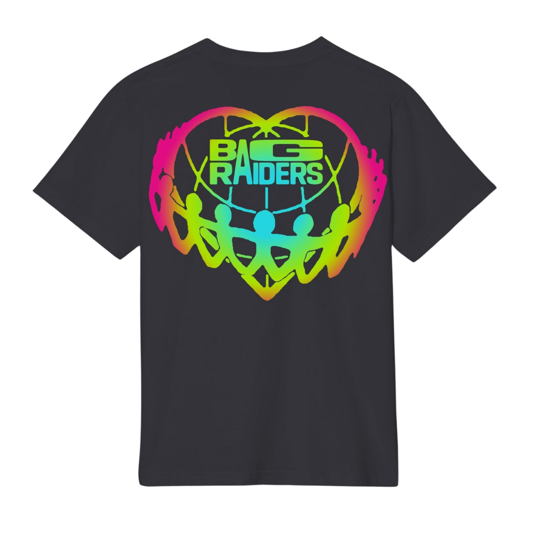 Bag Raiders / Vintage UR Heart Tee - Black - Merch Jungle - Official Bag Raiders music and merch