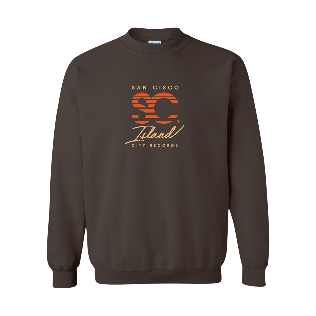 Island City Records Brown Sweater - Merch Jungle - Official San Cisco band t-shirts and band merch.