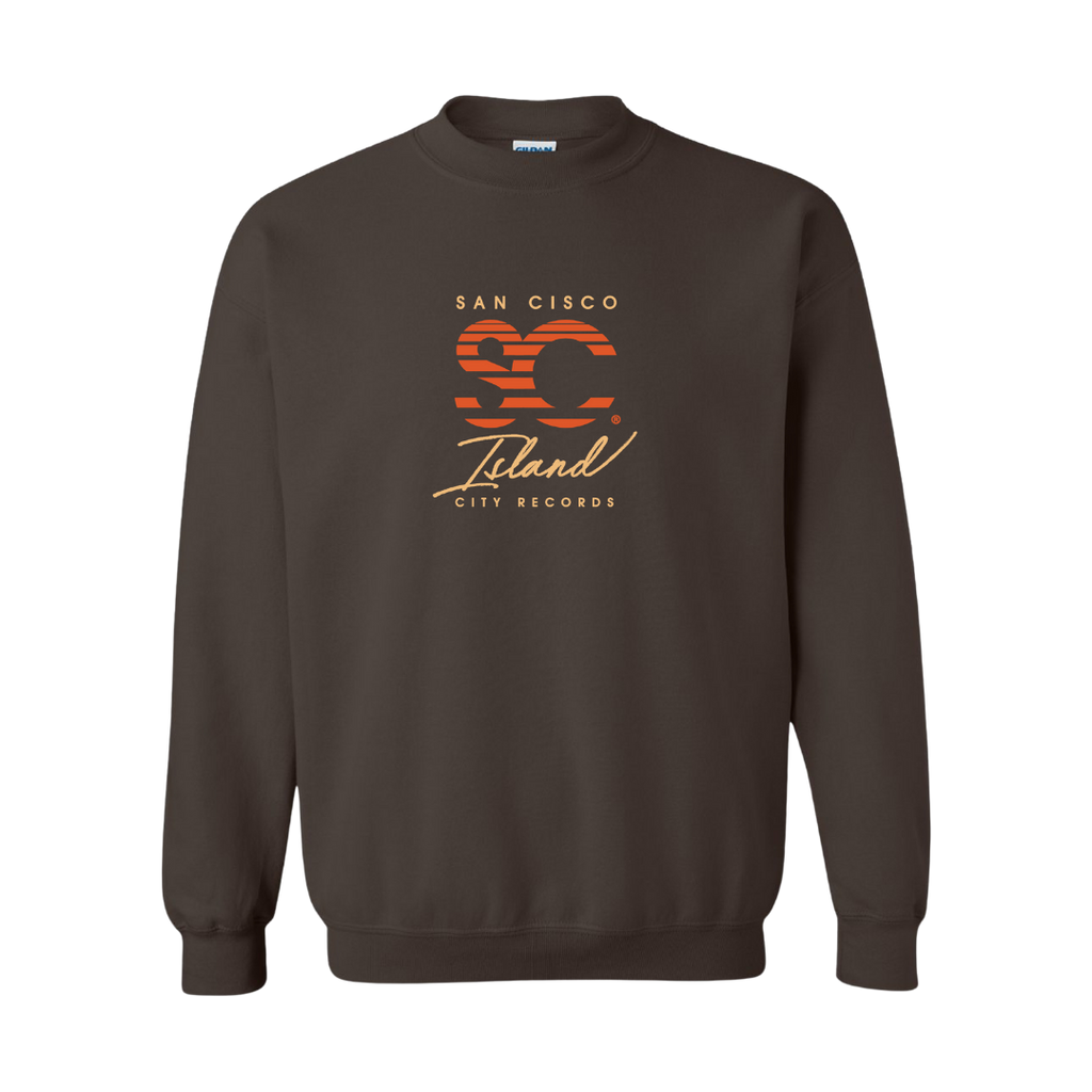 Island City Records Brown Sweater - Merch Jungle - Official San Cisco band t-shirts and band merch.