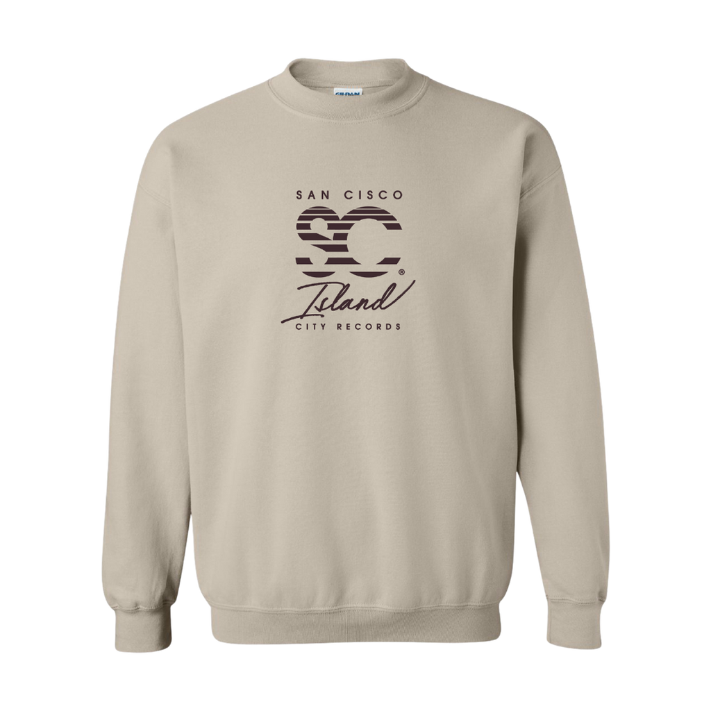 Island City Records Cream Sweater - Merch Jungle - Official San Cisco band t-shirts and band merch.