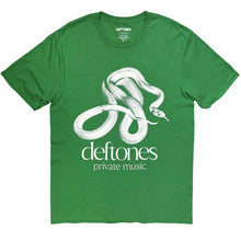 Deftones / Private Music Mono Tee (Green) - Merch Jungle - Official Deftones music and merch