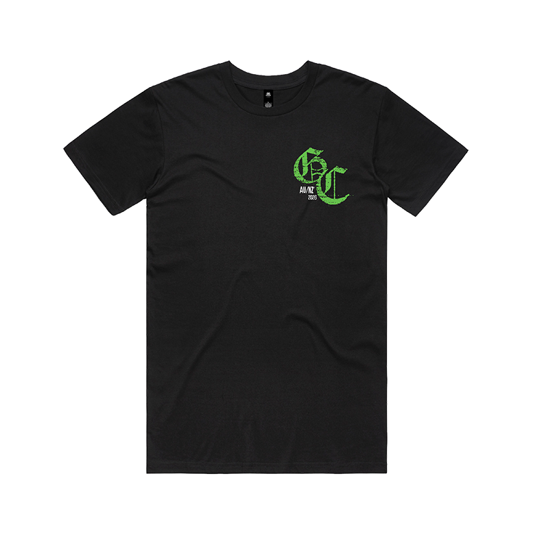fontaines d.c. グラフィックTシャツ M 黒/緑 Fontaines D.C. / Gothic Logo Tee