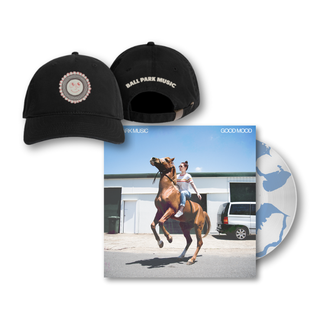 Ball Park Music / GOOD MOOD (Limited Edition White/Sky Blue Vinyl) + Smiley Cap Bundle - Merch Jungle - Official Ball Park Music music and merch