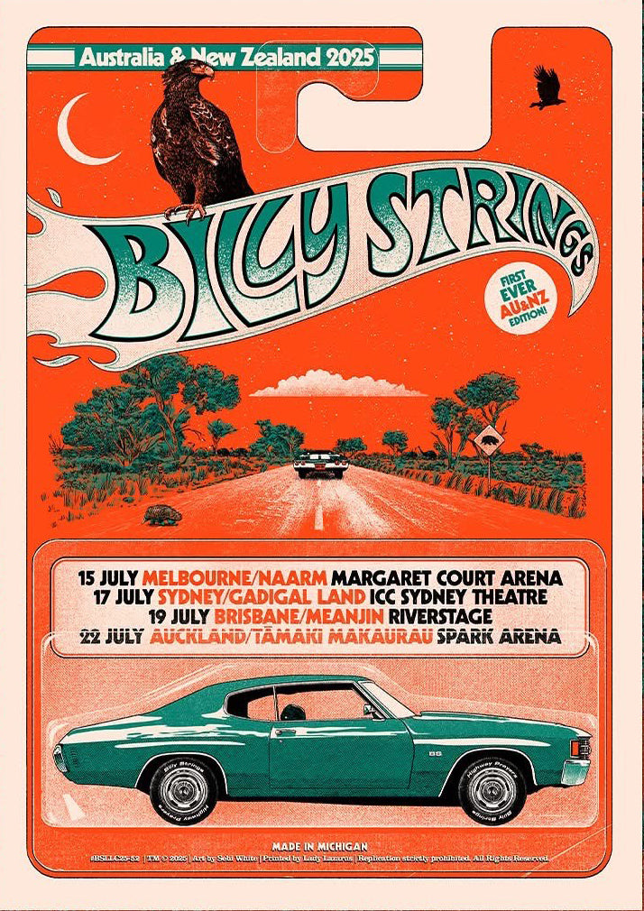 Billy Strings / AUS / NZ Tour Poster - Merch Jungle - Official Billy Strings music and merch