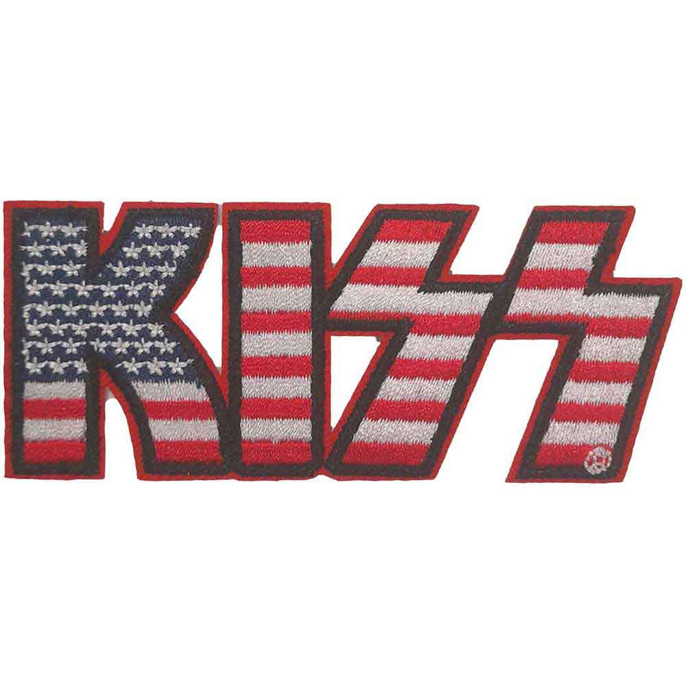 KISS / American Flag Logo Standard Patch - Merch Jungle - Official KISS music and merch