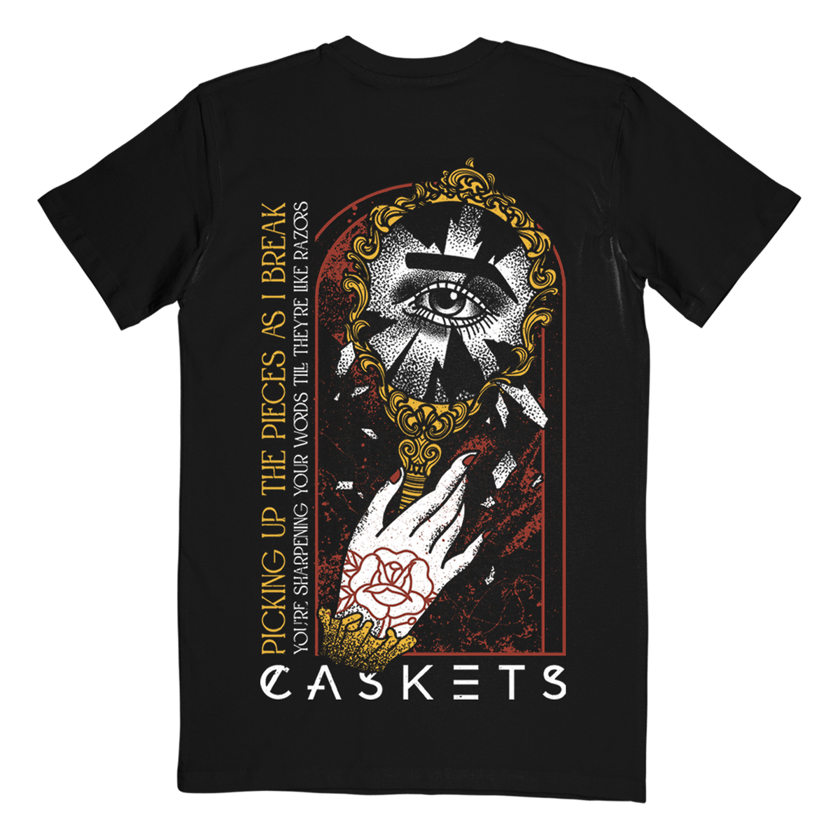 Caskets / Mirror Tee - Merch Jungle - Official Caskets music and merch