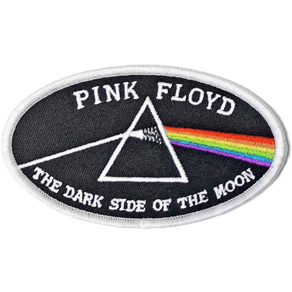 Pink Floyd / Dark Side of the Moon Oval White Border Standard Patch - Merch Jungle - Official Pink Floyd music and merch