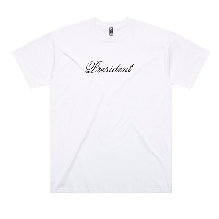 President / The King Of Terrors Tee (White) - Merch Jungle - Official President music and merch