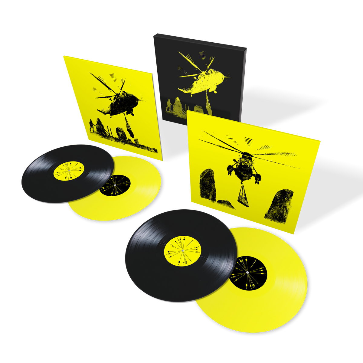 Mogwai / Happy Tears (Special 4LP Yellow and Black Vinyl) - Merch Jungle - Official Mogwai music and merch