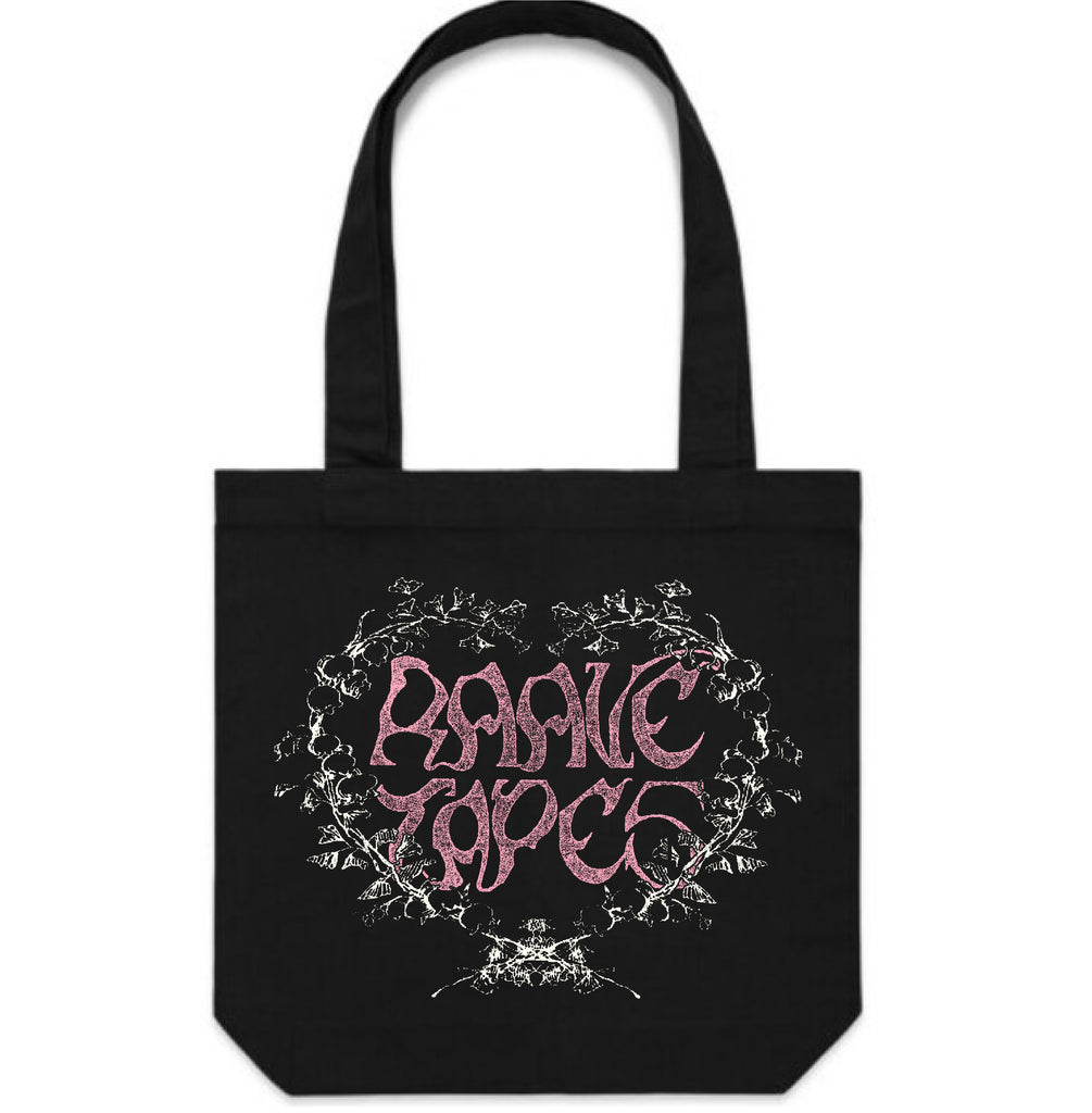 RAAVE TAPES / Heart Tote - Merch Jungle - Official RAAVE TAPES band t-shirts and band merch.