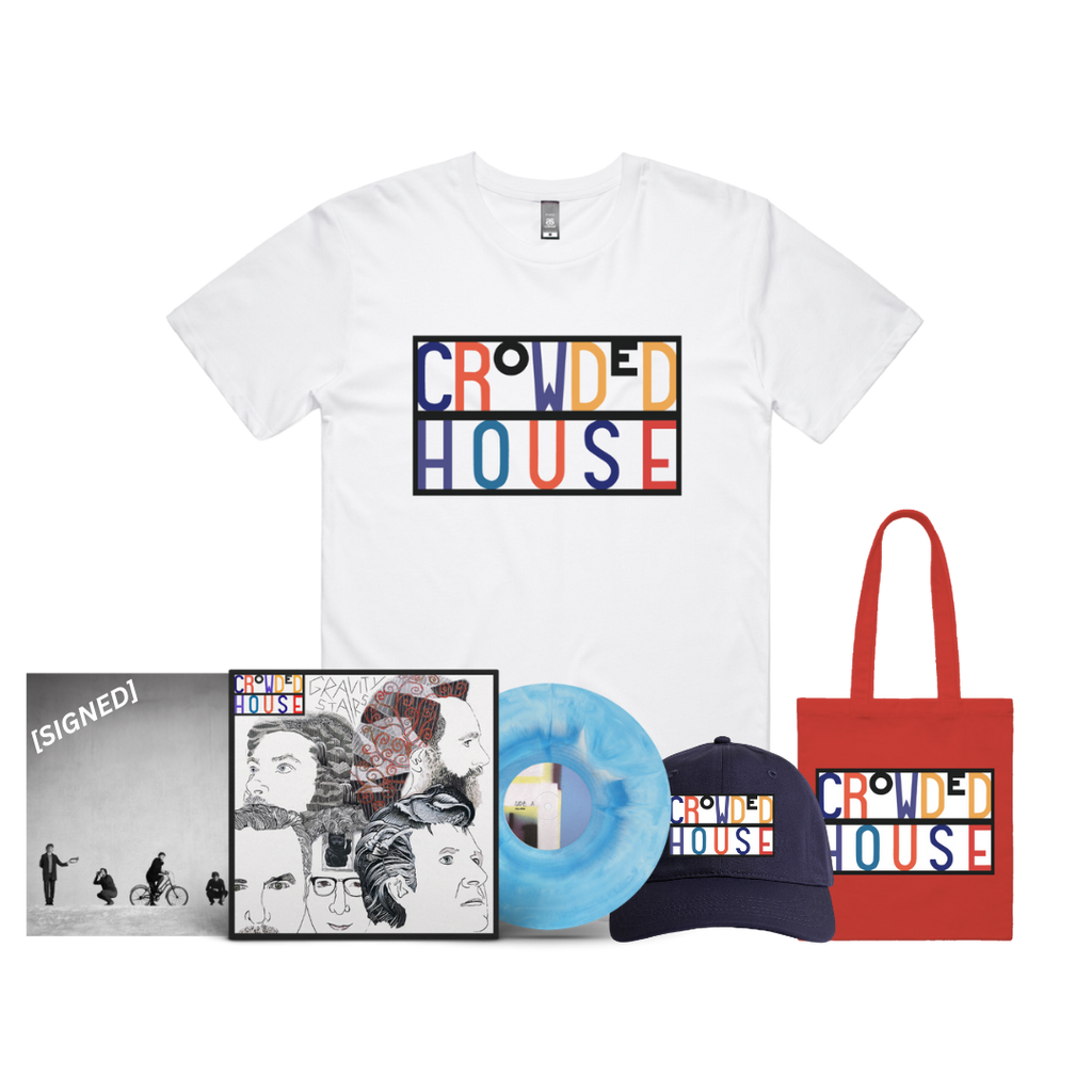 Crowded House / Gravity Stairs Ultimate Bundle - Merch Jungle - Official Crowded House band t-shirts and band merch.
