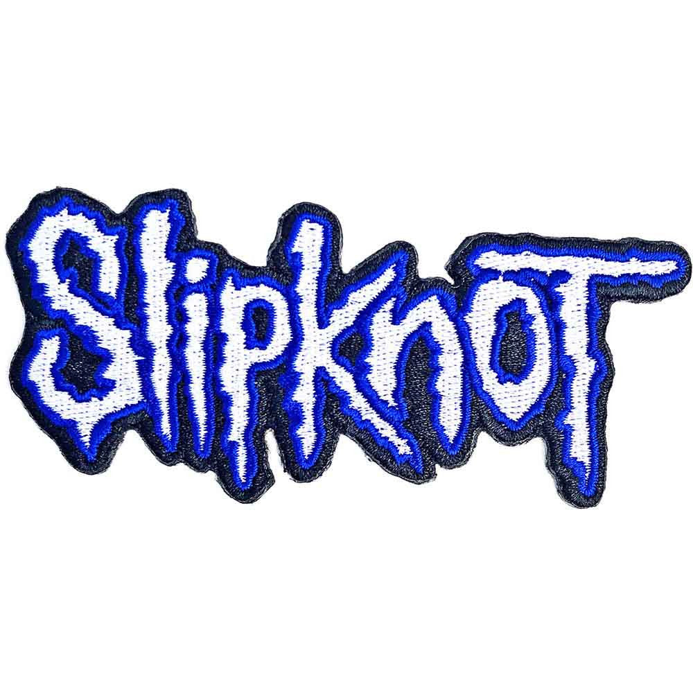 Slipknot / Cut-Out Logo Blue Border Standard Patch - Merch Jungle - Official Slipknot music and merch