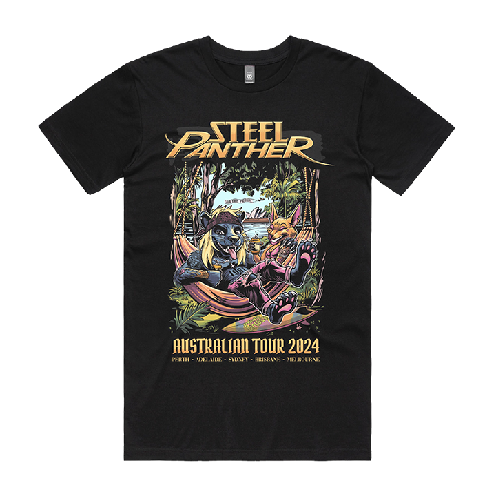 Steel Panther / Australian Tour Tee - Merch Jungle - Official Steel Panther music and merch
