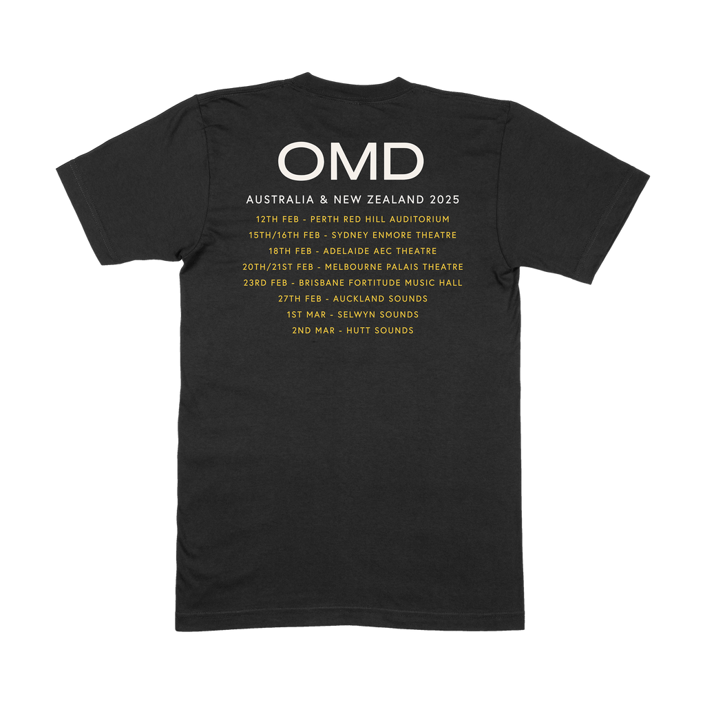 OMD / Tour Tee Mosaic (Black) - Merch Jungle - Official OMD music and merch