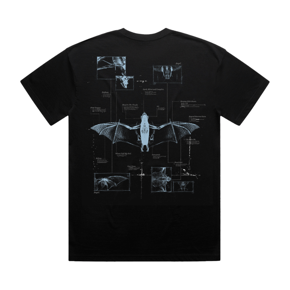 Unprocessed / Bat Anatomy Tee (Black) - Merch Jungle - Official Unprocessed music and merch