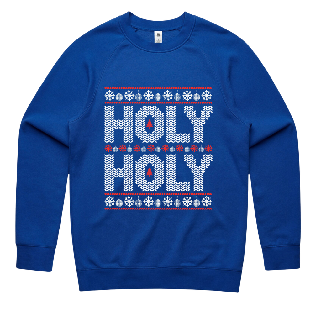 Blue Holy Christmas Sweater - Merch Jungle - Official Holy Holy band t-shirts and band merch.