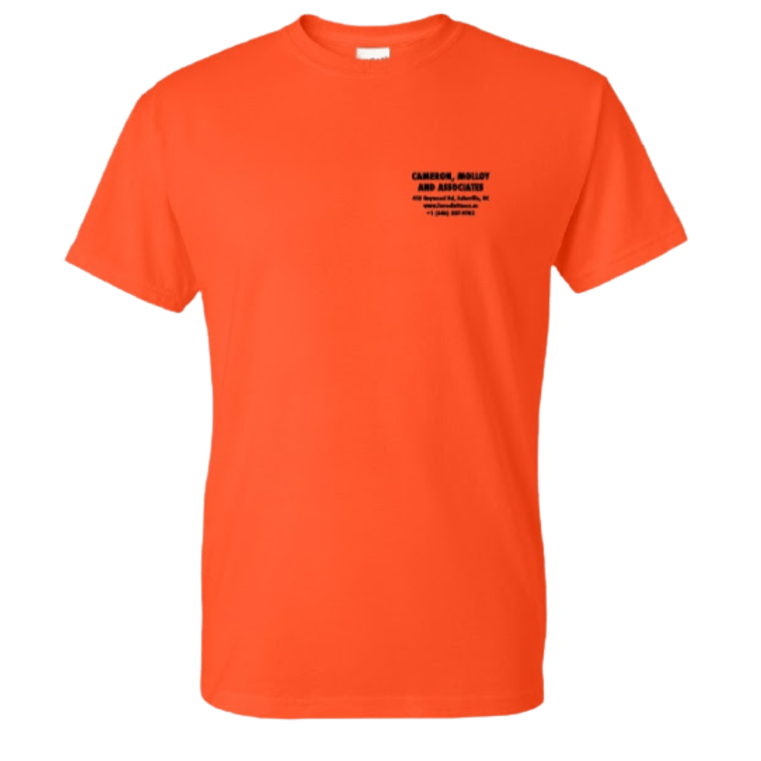 Construction tee - Orange - Merch Jungle - Official Alex Cameron band merchandise.