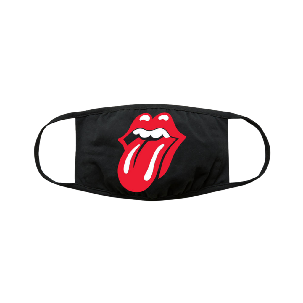The Rolling Stones Classic Tongue Face Mask - Merch Jungle - Official Rolling Stones band merchandise.